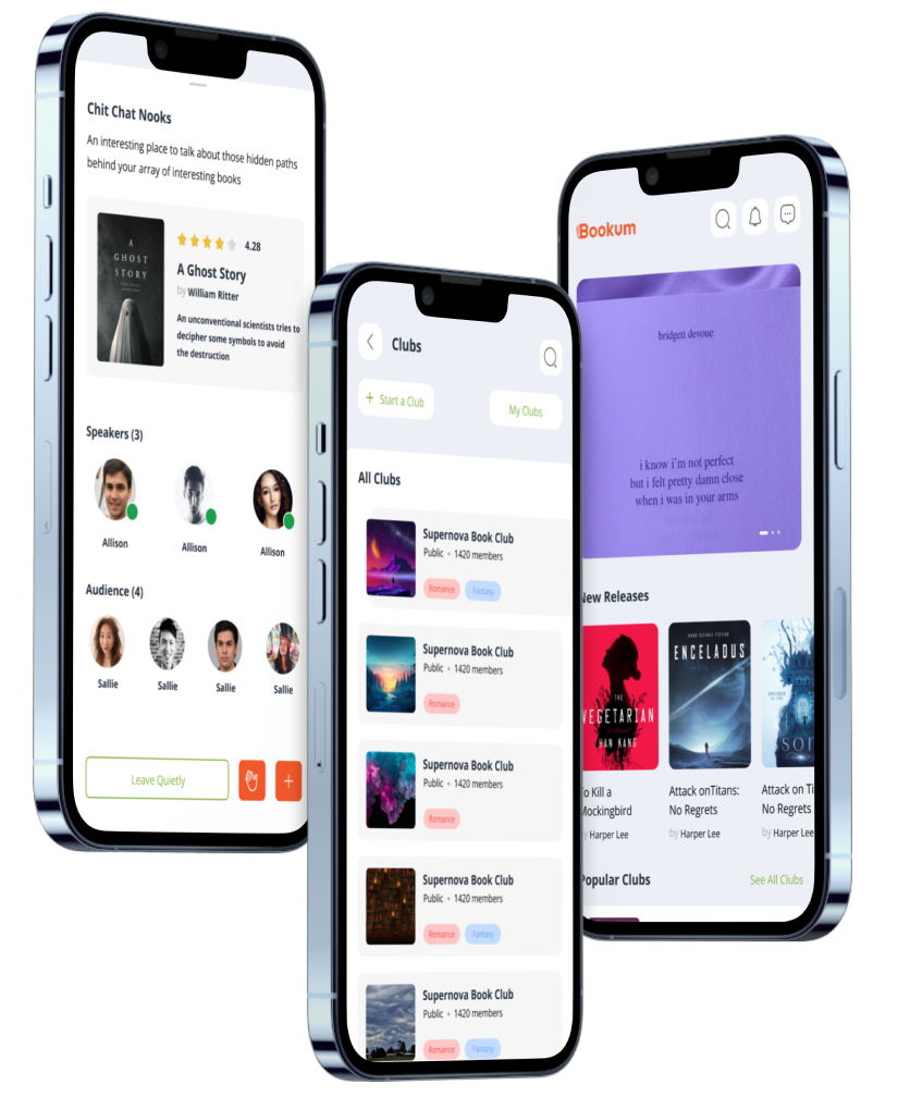Bookum app showcase